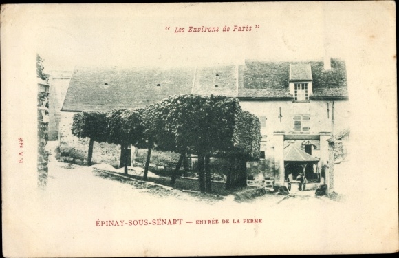 Ak Epinay sous Senart Essonne, Entree de la Ferme