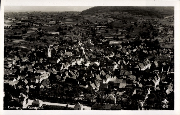 Ak Endingen am Kaiserstuhl, Fliegeraufnahme