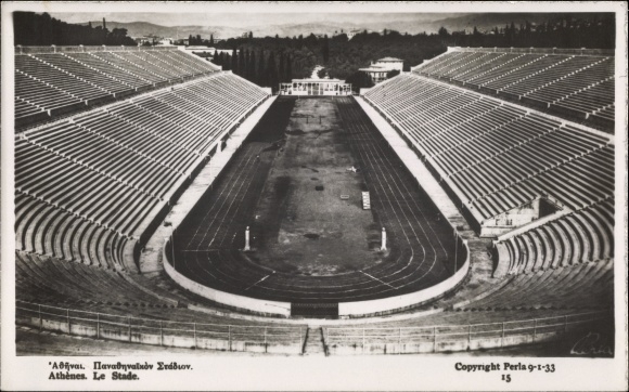 Postcard Athens Greece, View of the Olympic Stadium