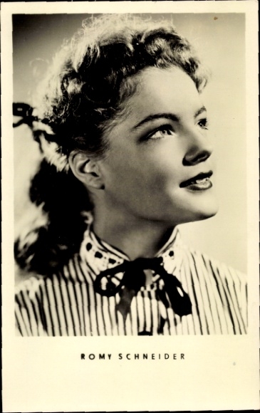 Postcard actress Romy Schneider, portrait