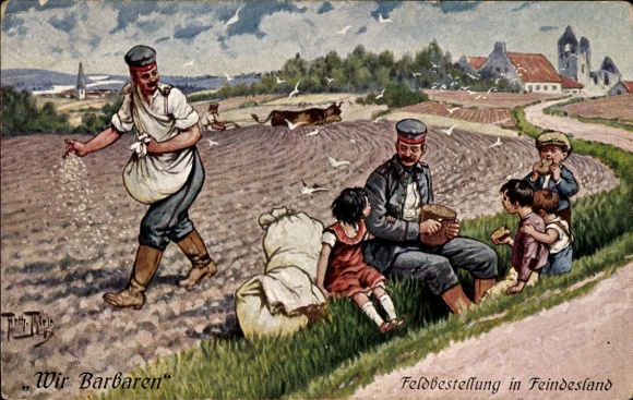 Artist PC Thiele, Arthur, we barbarians, field order in enemy country