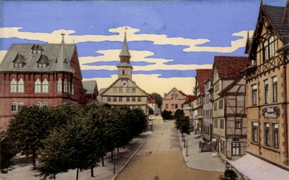Ansichtkaart Bad Sooden Allendorf an der Werra Hessen, marktplein