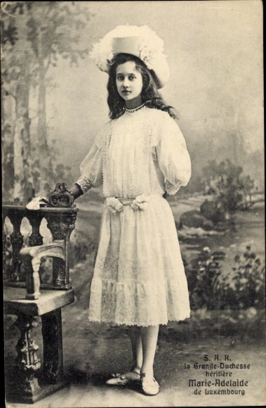 Postcard Grand Duchess Marie Adelaide of Luxembourg