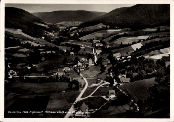 Ak Reinerzau Alpirsbach im Schwarzwald, Luftaufnahme