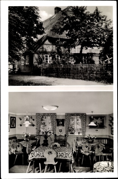 Postcard Büchen in the Duchy of Lauenburg, Pension to Dückerschleuse