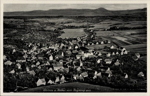 Postcard Wernau am Neckar, aerial photograph
