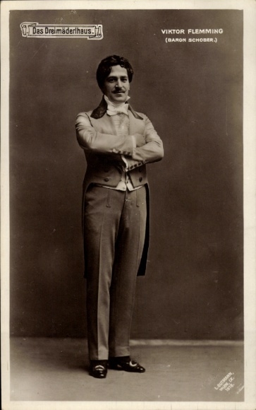 Ak Schauspieler Viktor Flemming, Baron Schober, Das Dreimäderlhaus