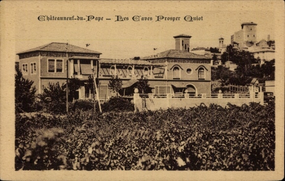 CPA Châteauneuf-du-Pape Vaucluse, Les Caves Prosper Quiot