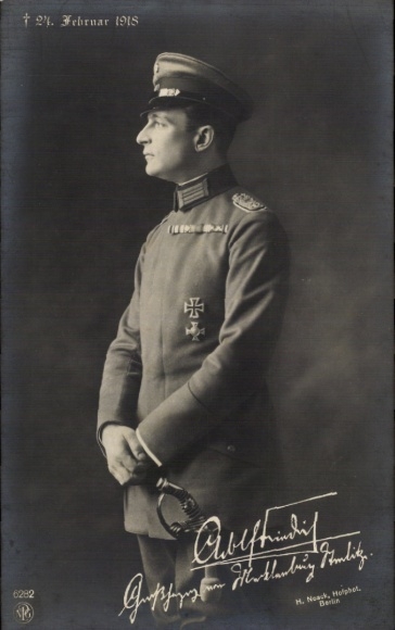 Ak Adolf Friedrich VI, Großherzog von Mecklenburg-Strelitz, Uniform