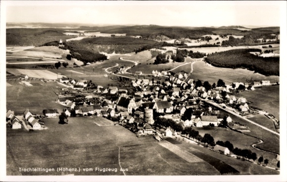 Postcard Trochtelfingen Baden Württemberg, aerial photograph