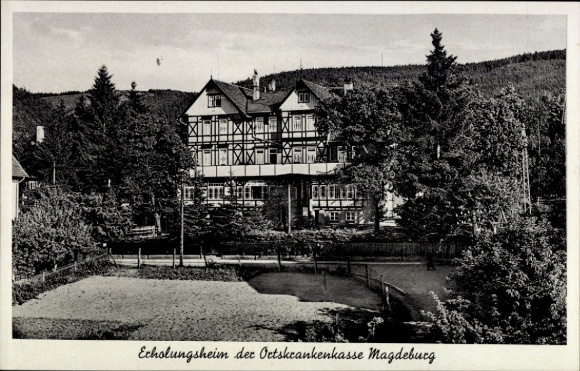 Ak Hasserode Wernigerode am Harz, Klippmühle, Erholungsheim der Ortskrankenkasse Magdeburg