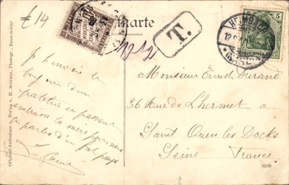 Postcard Fohren Linden in the Hunsrück, business and commercial building Friedrich Albert