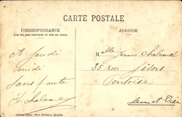 Postcard Montreux Canton Vaud Switzerland, La Dent du Midi