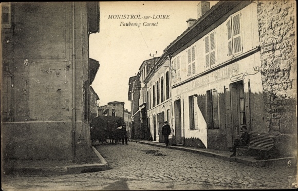 Postcard Monistrol Haute Loire, Faubourg Carnot