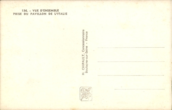 CPA Exposition Internationale Paris 1937, Pavillon de l'Italie