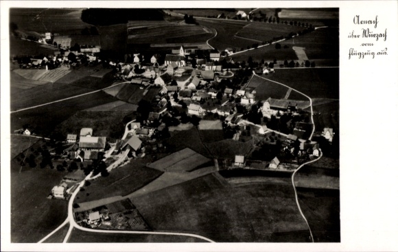 Postcard Bad Wurzach in Upper Swabia, aerial photograph