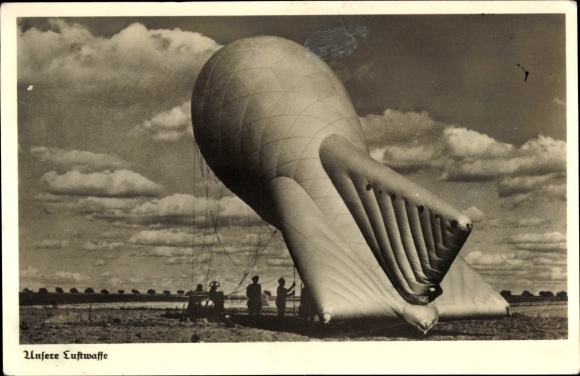 Ak Deutsche Wehrmacht, Luftwaffe, Militärballon
