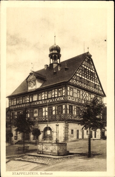 Postcard Bad Staffelstein am Main Oberfranken, Town Hall