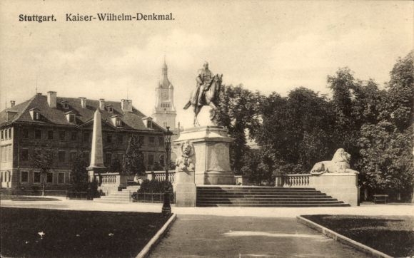 Postcard Stuttgart in Württemberg, Kaiser Wilhelm Monument