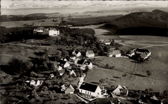 Postcard Kronburg Unterallgäu, aerial photograph, castle
