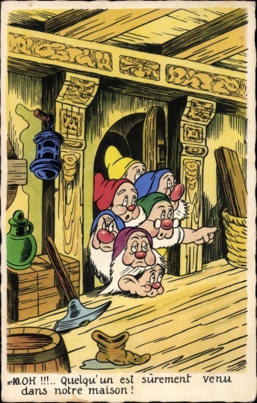 Artist Postcard Walt Disney, Snow White and the Seven Dwarfs, Snow White