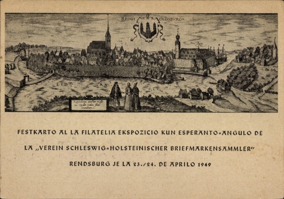 KP Rendsburg, Stowarzyszenie Kolekcjonerów Znaczków Szlezwiku-Holsztynu, karta okolicznościowa z 1949 r