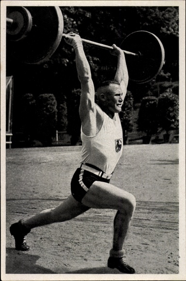 Collection picture Olympia 1936, weightlifter Janssen