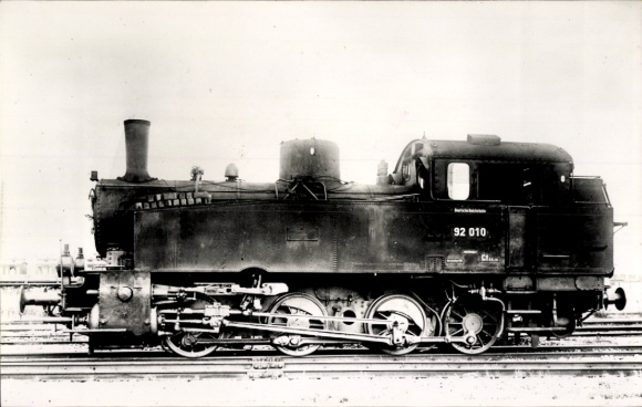Foto Ak Deutsche Eisenbahn, Lokomotive Nr. 92010
