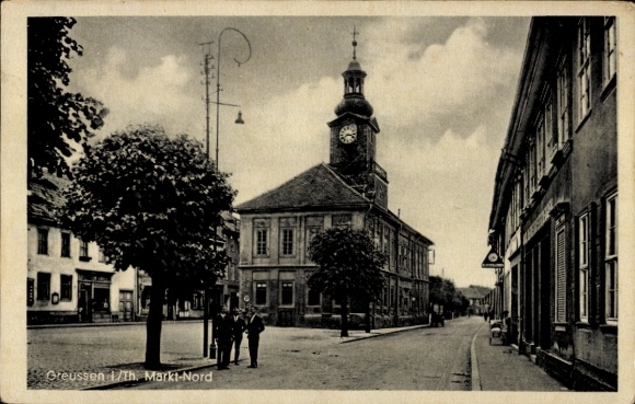 Ak Greußen in Thüringen, Markt