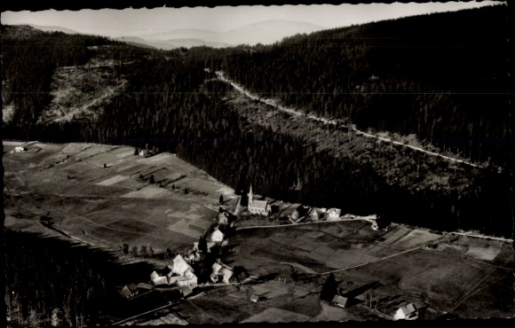 Ak Herrenwies Forbach im Schwarzwald Baden, Fliegeraufnahme