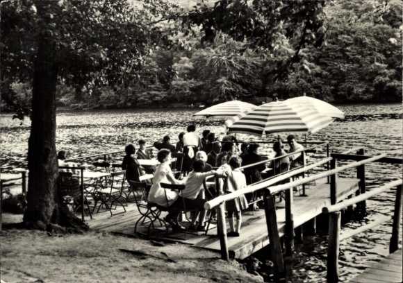 Ak Feldberg in Mecklenburg, Luzin Hall bij de smalle Luzin