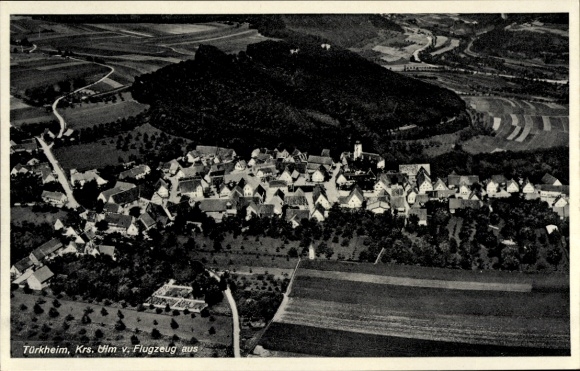 Ak Türkheim in Zwaben, luchtfoto