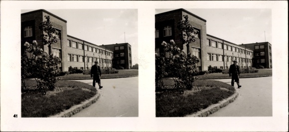 Stereo Raumbild Foto "Die NS Musterbetriebe ", III 41, Nr. 351 Leichtmetallwerk Rackwitz Berghaus Co