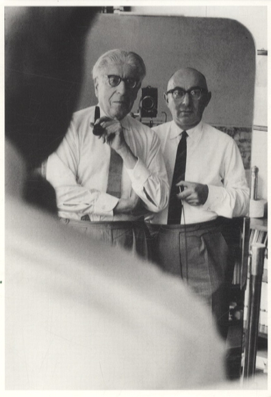 AK photo PC photographer Stefan Moses signed Moses portrait Ernst Bloch Hans Mayer Tübingen 1963