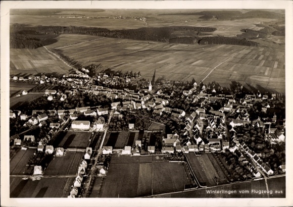 Ak Winterlingen Schwäbische Alb, Fliegeraufnahme vom Ort