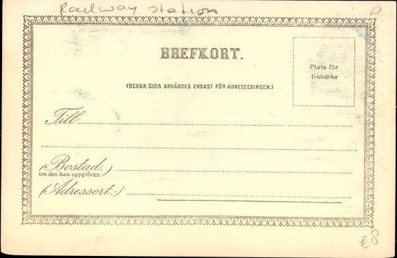 Postcard Hälsingborg Helsingborg Schweden, Järnvägsgatan, Bahnhof, Gleisseite