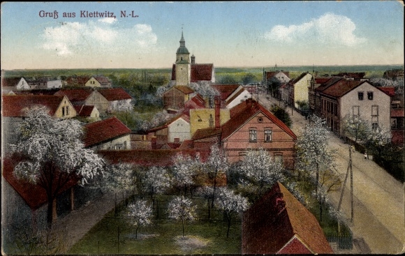 Postcard Klettwitz Schipkau in Lower Lusatia, view of the town