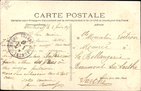 Postcard Malakoff Hauts de Seine, The Town Hall