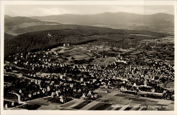 Postcard Hofheim am Taunus Hessen, Panorama, aerial photograph
