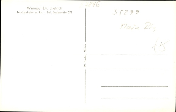 Postcard Halsheim am Rhein, Weingut Dr. Lockpick