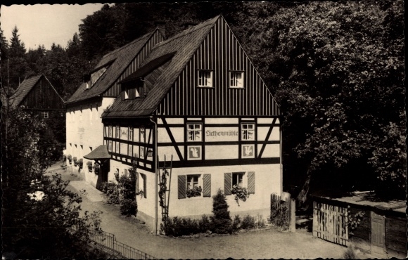 PC Kleinhennersdorf Gohrisch Saxon Switzerland, idyllic forest Liethenmühle, inn