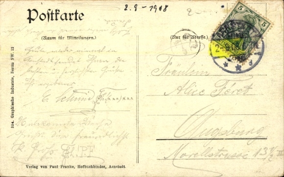 Postcard Arnstadt in Thuringia, general view, Liebfrauenkirche