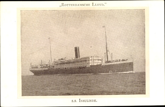 Ak stoomschip SS Insulinde, Koninklijke Rotterdamsche Lloyd KRL