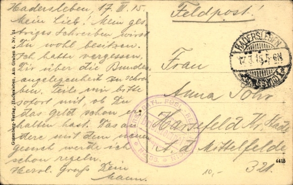 Postcard Haderslev Hadersleben Denmark, barracks