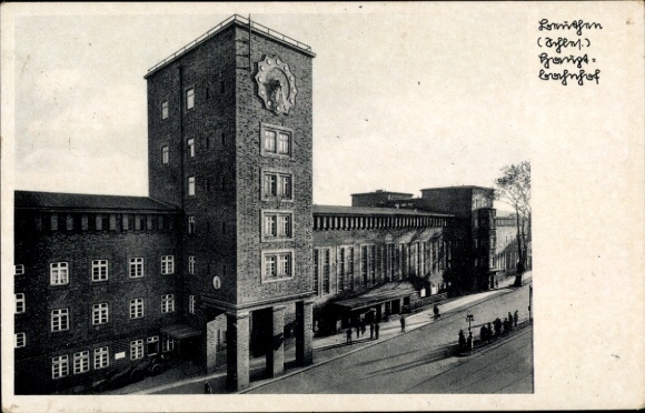 Ak Bytom Beuthen Oberschlesien, Hauptbahnhof