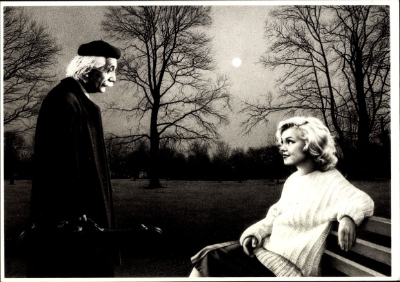 Artist Postcard Quint Buchholz, Einstein meets Monroe, 1986