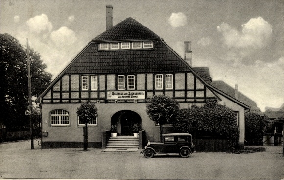 Postcard Hänigsen Uetze in Lower Saxony, Gasthof zum Sachsenroß