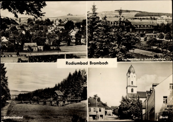 Postcard Bad Brambach im Vogtland, Rothenbachtal, Vogtland-Haus, Market, KAF