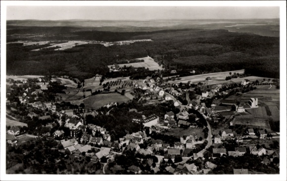 Postcard Schömberg in the Black Forest Württemberg, aerial view of the Black Forest, mountain health resort, landscape