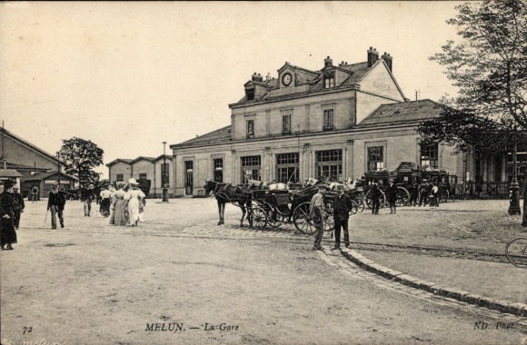 Ak Melun Seine et Marne, Bahnhof